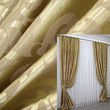 Комплект штор з тканини жакард колекція" Вензель" колір золотистий 091ш