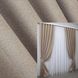 Комплект штор, льон блекаут з фактурою "Льон Мішковина" колір бежевий 1069ш Фото 1