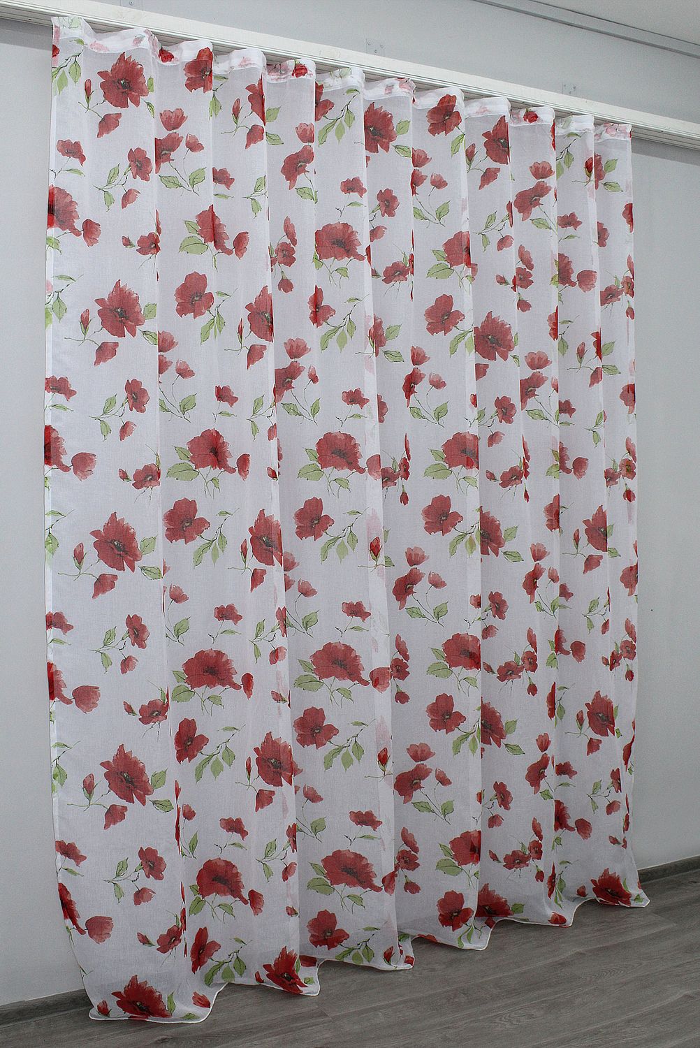 Тюль батист, колекція "Flora" колір білий з квітковим принтом 1169т, Тюль на метраж, Потрібну Вам ширину вказуйте при покупці. (Ширина набирається по довжині рулона.), 2,7 м.