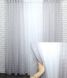 Комплект з шифону, декоративна гардина колір світло-сірий з білим 002дк (н124-н11) Фото 1