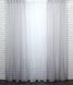 Комплект з шифону, декоративна гардина колір світло-сірий з білим 002дк (н124-н11) Фото 2