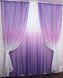 Комплект розтяжка "Омбре", тканина батист, під льон колір фіолетовий з білим 031дк 518т Фото 2