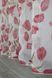 Тюль батист, колекція "Flora" колір білий з червоним квітковим принтом 1171т Фото 7
