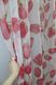 Тюль батист, колекція "Flora" колір білий з червоним квітковим принтом 1171т Фото 2
