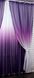 Комплект розтяжка "Омбре" тканина батист, під льон колір темно-фіолетовий з білим 031дк 650т Фото 3