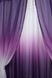 Комплект розтяжка "Омбре" тканина батист, під льон колір темно-фіолетовий з білим 031дк 650т Фото 4
