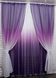 Комплект розтяжка "Омбре" тканина батист, під льон колір темно-фіолетовий з білим 031дк 650т Фото 6