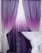 Комплект розтяжка "Омбре" тканина батист, під льон колір темно-фіолетовий з білим 031дк 650т Фото 1