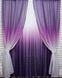 Комплект розтяжка "Омбре" тканина батист, під льон колір темно-фіолетовий з білим 031дк 650т Фото 2
