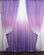 Комплект розтяжка "Омбре", тканина батист, під льон колір фіолетовий з білим 031дк 518т Фото 1