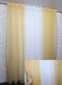 Комплект з шифону, декоративна гардина колір бурштиновий з білим 002дк (н109-н101) Фото 1