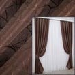 Комплект жаккардових штор колекція "Савана" колір світло-коричневий 525ш