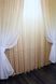 Комплект розтяжка "Омбре" тканина батист, під льон колір світло бурштиновий з білим 031дк 830т Фото 4