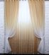 Комплект розтяжка "Омбре" тканина батист, під льон колір світло бурштиновий з білим 031дк 830т Фото 2
