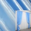 Комплект штор з тканини атлас колір темно-блакитний 1155ш