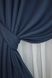Комплект готових штор, льон-блекаут колір темно-синій 1360ш Фото 4