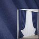 Комплект готових штор із тканини льон колір синій 1343ш Фото 1