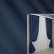 Комплект готових штор, льон-блекаут колір темно-синій 1360ш Фото 1