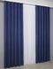 Комплект готових штор із тканини льон колір синій 1343ш Фото 5