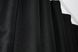 Штори із тканини льон колекції "ANZIO" колір чорний з сірим 1307ш Фото 5