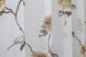 Тюль з батиста, колекція "Flora" колір білий з кавовим 417т Фото 3