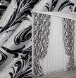 Комплект штор из ткани блэкаут коллекция "Лилия" цвет серый 140ш(Б)