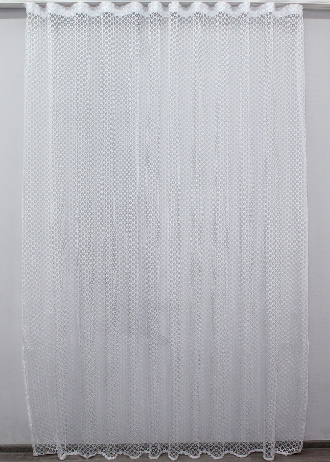 Тюль сітка, "Соти" колір білий 614т, Тюль на метраж, Потрібну Вам ширину вказуйте при покупці. (Ширина набирається по довжині рулона.), 2,7 м.