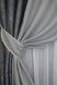 Комбіновані штори з тканини льон-блекаут колір графітовий з сірим 014дк (636-867)  Фото 4