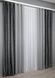Комбіновані штори з тканини льон-блекаут колір графітовий з сірим 014дк (636-867)  Фото 5