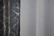 Комбіновані штори з тканини льон-блекаут колір графітовий з сірим 014дк (636-867)  Фото 8