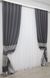 Штори із тканини льон колекції "ANZIO" колір темно-сірий з сріблястим 1304ш Фото 3