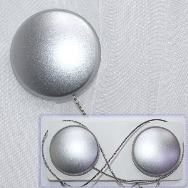 Магніти (2шт, пара) для штор, гардин "Круг" колір сріблястий 124м 81-035