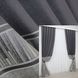 Штори із тканини льон колекції "ANZIO" колір темно-сірий з сріблястим 1305ш Фото 1