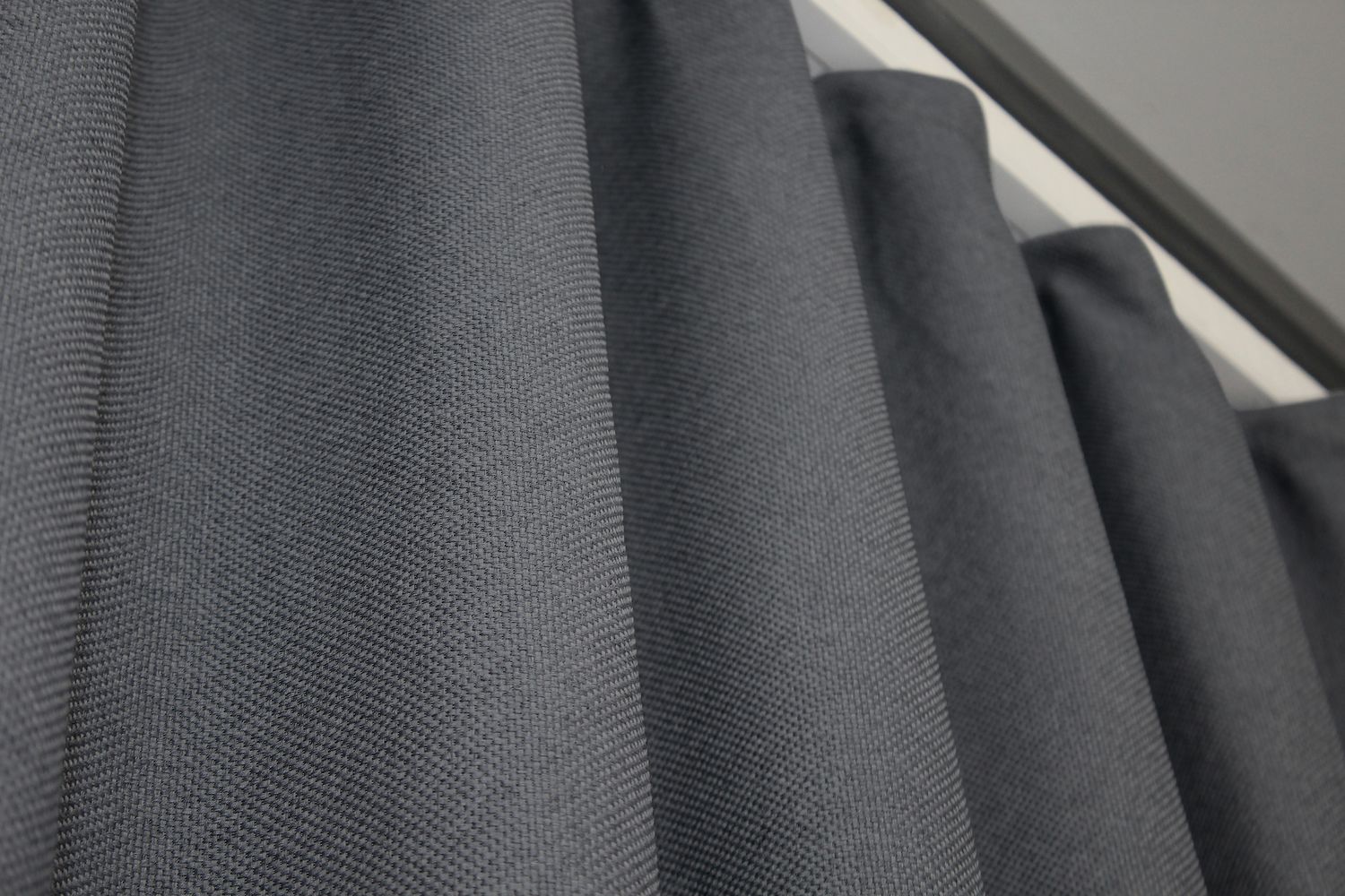 Шторная ткань лен-блэкаут высота 2,8м цвет серо-голубой 1355ш