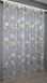 Тюль органза з квітковим принтом колір білий з оливковим 1388т Фото 3