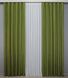 Комплект готових лляних штор, колекція "Льон Мішковина" колір оливковий 1356ш Фото 5