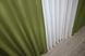 Комплект готових лляних штор, колекція "Льон Мішковина" колір оливковий 1356ш Фото 7