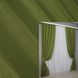 Комплект готових лляних штор, колекція "Льон Мішковина" колір оливковий 1356ш Фото 1