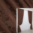 Комплект штор з тканини жакард колекція "Sultan YL" Туреччина колір коричнево-бордовий 1204ш