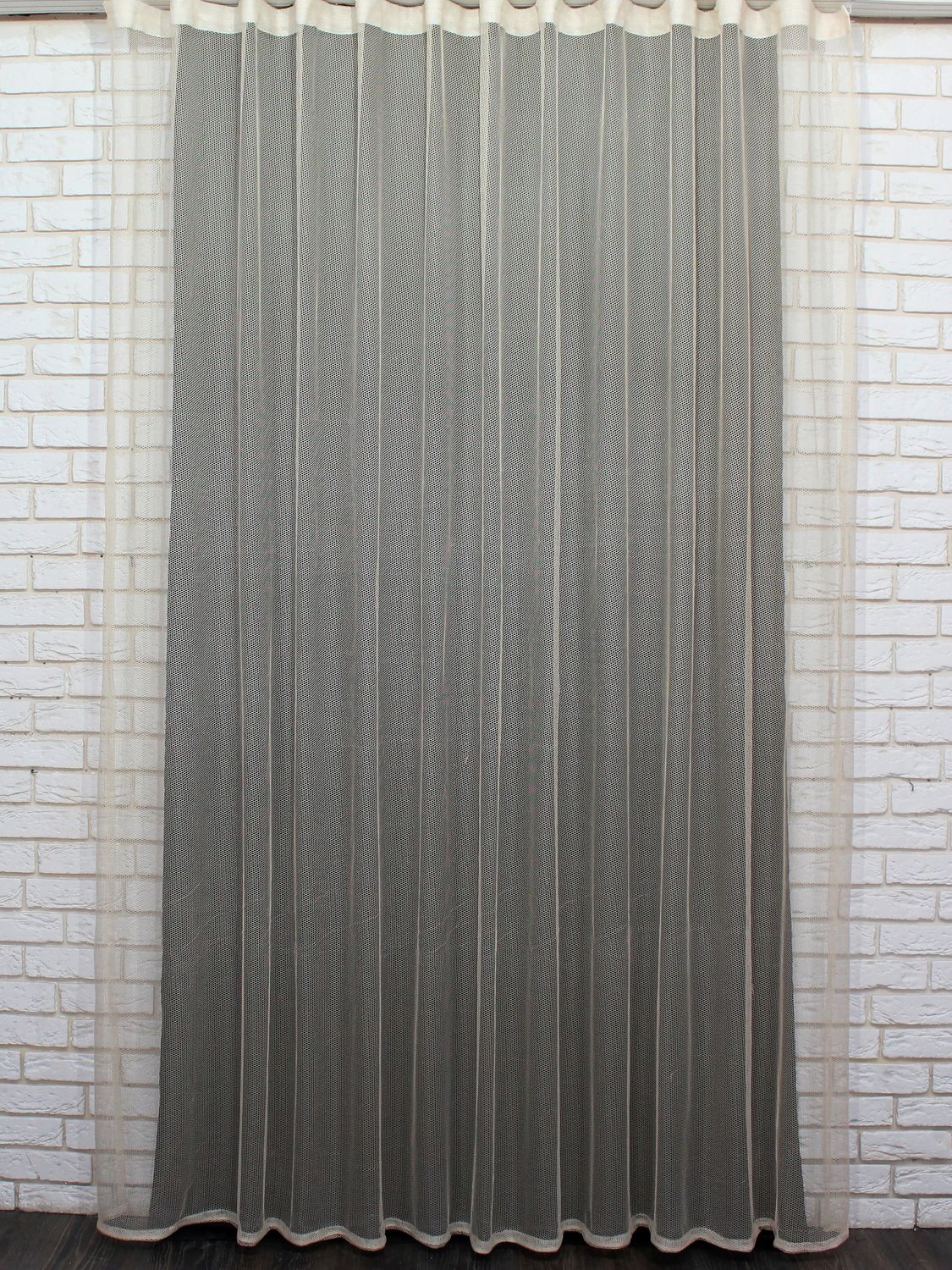 Тюль грек-сітка однотонна, колекція "Грек Соти", висотою 3м колір бежевий 958т, Тюль на метраж, Потрібну Вам ширину вказуйте при покупці. (Ширина набирається по довжині рулона.), 3 м.