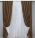 Комплект готовых штор лен цвет коричневый 1335ш Фото 2