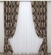 Комплект готових штор блекаут-софт, колекція "Корона" колір коричневий з бежевим 1274ш (А) Фото 2