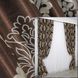 Комплект готових штор блекаут-софт, колекція "Корона" колір коричневий з бежевим 1274ш (А) Фото 1