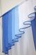 Кухонний комплект (200х170см) шторки з ламбрекеном колір синій з білим 00к 59-721 Фото 5
