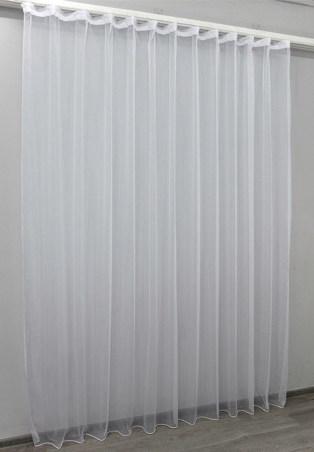 Тюль "Бамбук", однотонна Висота 3м колір білий 1153т, Тюль на метраж, Потрібну Вам ширину вказуйте при покупці. (Ширина набирається по довжині рулона.), 3 м.
