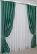 Комплект штор льон рогожка "Савана" колір темно-зелений 633ш Фото 3