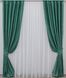 Комплект штор льон рогожка "Савана" колір темно-зелений 633ш Фото 2