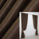 Комплект готових штор льон-софт, колекція "Парма" колір коричневий 1252ш Фото 1
