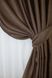 Комплект готових штор льон-софт, колекція "Парма" колір коричневий 1252ш Фото 4
