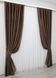 Комплект готових штор льон-софт, колекція "Парма" колір коричневий 1252ш Фото 3